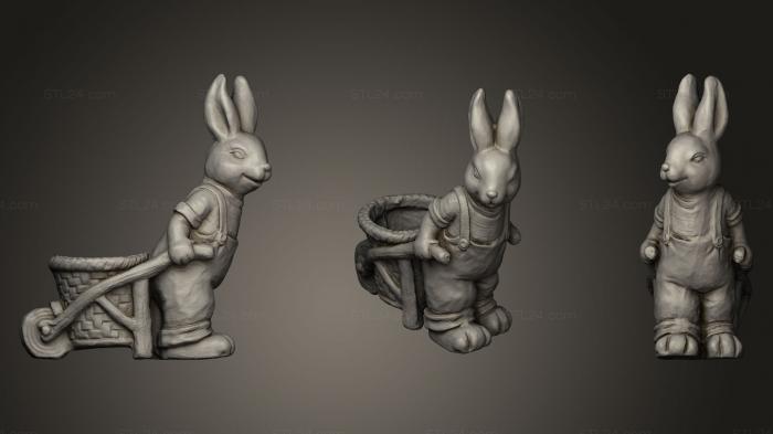 Статуэтки и статуи разные (Кролик VR, STKR_0368) 3D модель для ЧПУ станка